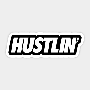 Hustlin' Stripes WHT Sticker